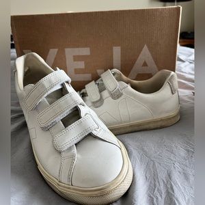 Veja 3 lock leather sneakers in extra white